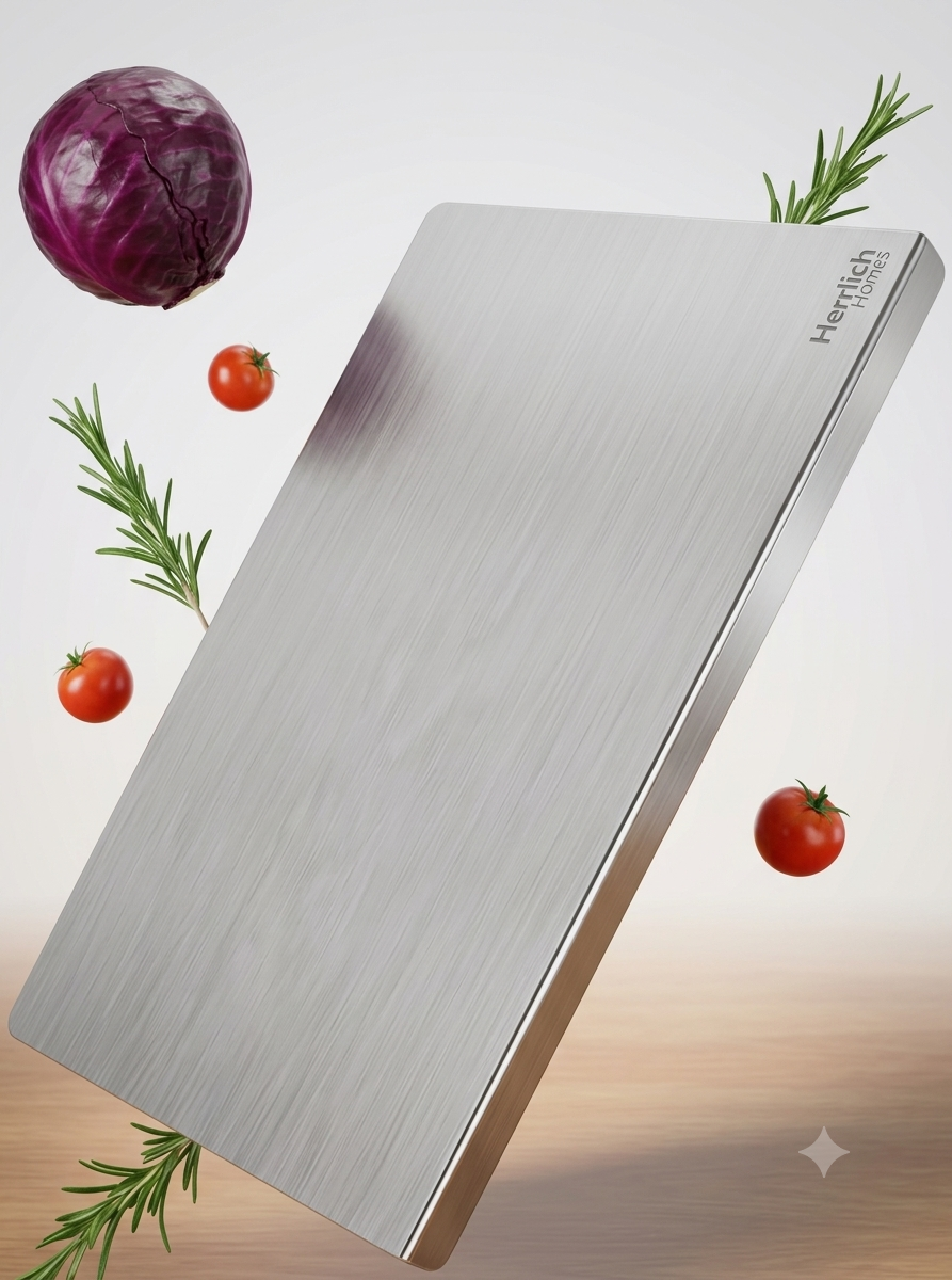The Ultimate Plastic-Free Cutting Board | Premium Stainless Steel | Hygienic • Easy to Clean • Odor Resistant • Durable • Long-Lasting